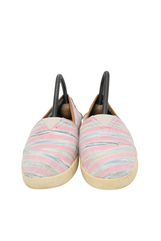 Striped Fabric Shoes By "Tom's"