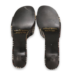 Nature Breeze Checked Low Heel Sandals