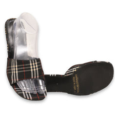 Nature Breeze Checked Low Heel Sandals