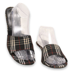Nature Breeze Checked Low Heel Sandals