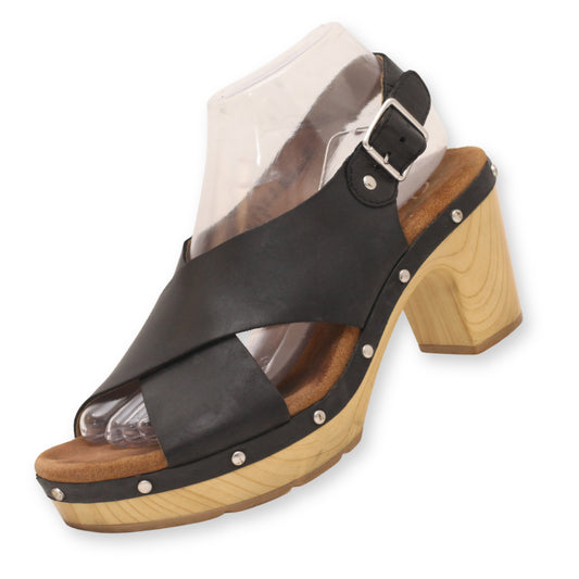 Clarks Cross Strap Block Heels