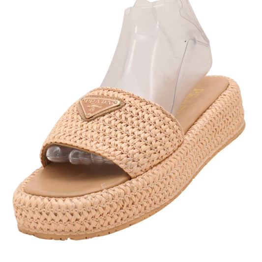 Prada Crochet Flatform Slides