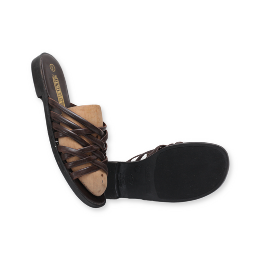 Strappy Slippers By "The Leather Collection"