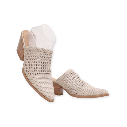 "Seven Dials" Mule Woven Heels