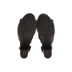 "EST 1946" Mule Style Block Heels