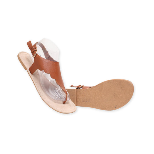 stylish Ankle Strap Flats By "LC"