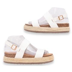 Strappy Woven Comfort Platform Sandals