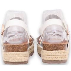 Strappy Woven Comfort Platform Sandals