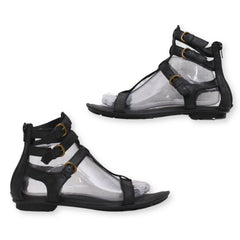 Born Strappy Ankle Zipper Flat Sandals