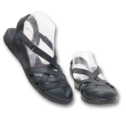 "Easy Street" Ankle Strap Flats