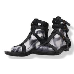 Born Strappy Ankle Zipper Flat Sandals