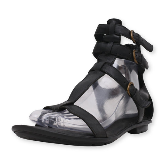Born Strappy Ankle Zipper Flat Sandals