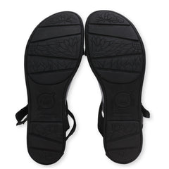 Born Strappy Ankle Zipper Flat Sandals