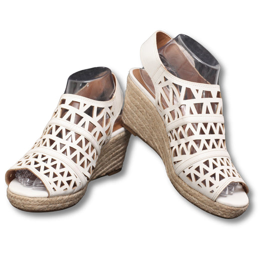 "Comfort View" Cut Out Slingback Wedge Heels