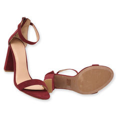 Wild Diva Launge Ankle Zipper Block Heels