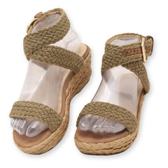 Stuart Weitzman Ankle Strap Wedge Sandals