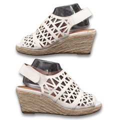 "Comfort View" Cut Out Slingback Wedge Heels