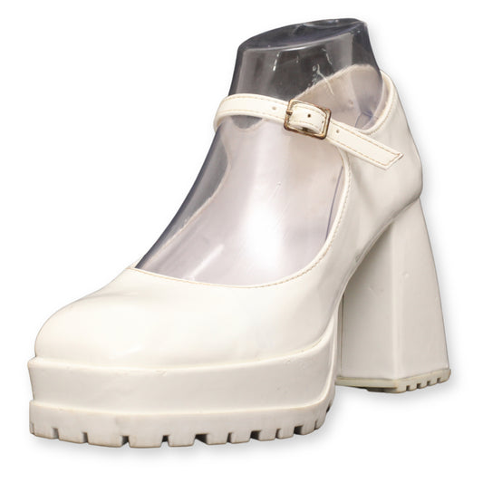 Forever 21 Mary Jane Buckle Strap Block Heels