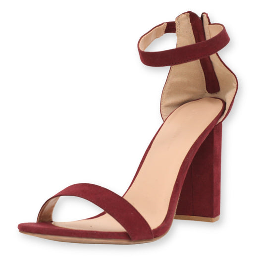 Wild Diva Launge Ankle Zipper Block Heels