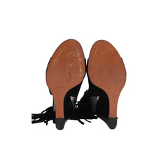 "Chloe" Ankle Strap High Wedges