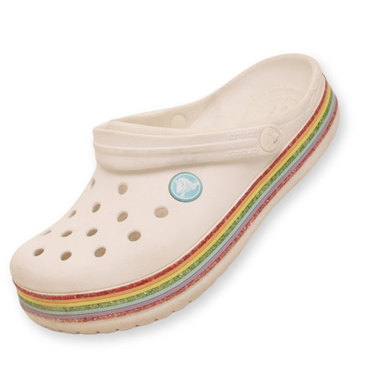 Crocs Kids' Crocband Rainbow Glitter Clogs