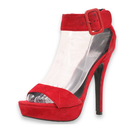 D Ankle Strap Valvet Heels