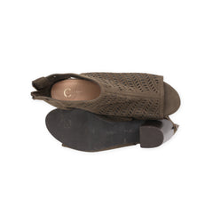 "EST 1946" Mule Style Block Heels