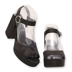 Divided Ankle Strap Block Heels