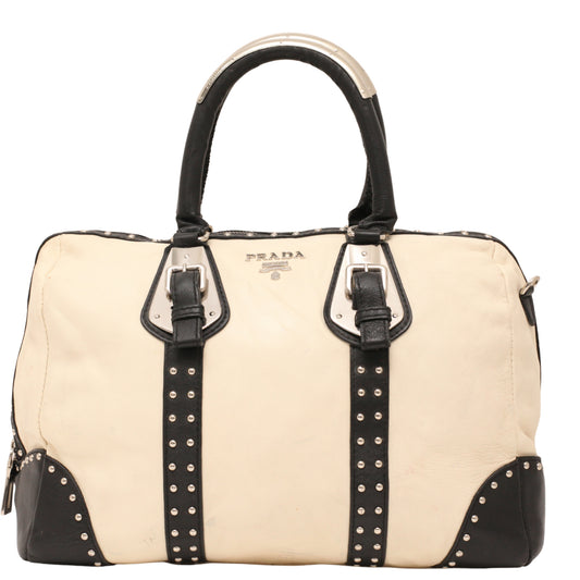 Prada Studded Trunk Bauletto Bag