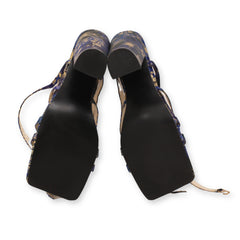 Matelic Printed Festive Comfort Block Heels