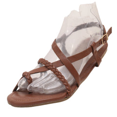 Braided strappy sandals