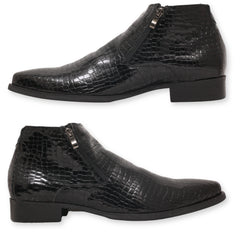 Santimon Men's Ankle Zipper Boots