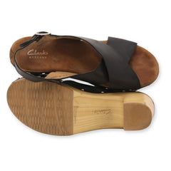 Clarks Cross Strap Block Heels
