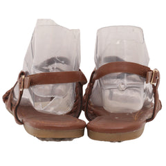 Braided strappy sandals