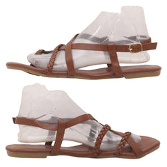 Braided strappy sandals