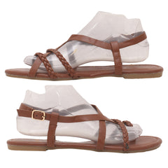 Braided strappy sandals