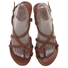 Braided strappy sandals
