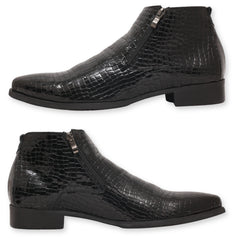 Santimon Men's Ankle Zipper Boots