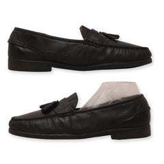 French Shriner leather tassel loafers