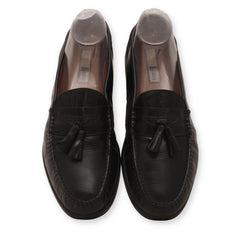 French Shriner leather tassel loafers