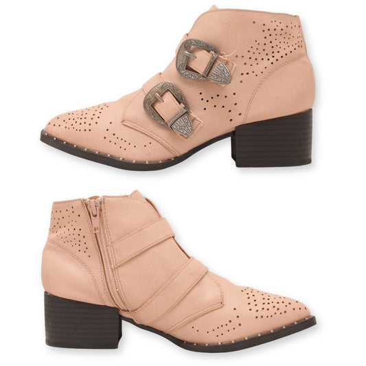Qupid Women's Buckle Strap Boots
