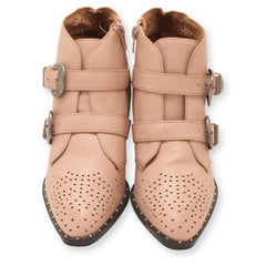 Qupid Women's Buckle Strap Boots