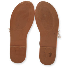 Embossed Flowers Women's Flat Sandal