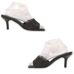 Papaya Woven Slid Strap Low Heels