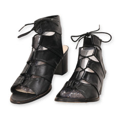 FIRENZE LaceUp Block Heels