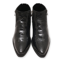 Santimon Men's Ankle Zipper Boots