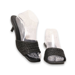 Papaya Woven Slid Strap Low Heels