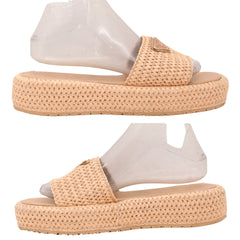 Prada Crochet Flatform Slides