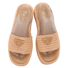 Prada Crochet Flatform Slides