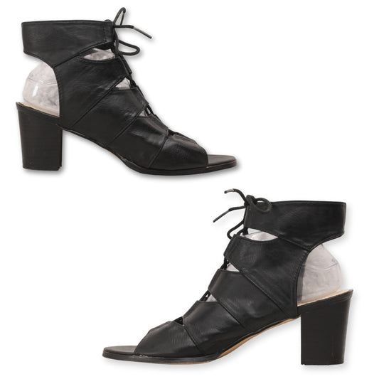 FIRENZE LaceUp Block Heels